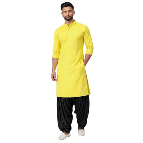 Image of Mens Pure Coton Kurta Dhoti Set | Traditional Ethnic Wear for Festive & Wedding Men's Cotton Kurta with Dhoti Set | Comfortable Ethnic Traditional Outfit Stylish Men's Cotton Kurta Dhoti Set.
