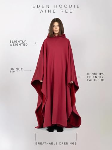 Image of FREE THE SHEEP Eden Hoodie - Oversized Weighted Hoodie Cloak with Ultra-Soft Faux Fur Liner