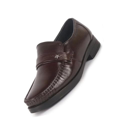 Image of FAUSTO Men Leather Formal Pull-On Shoes