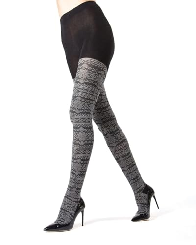 Image of MeMoi Selbu Sky Geometric Sweater Tights