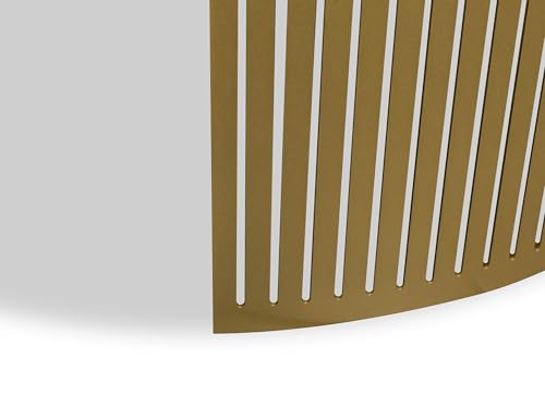 Mirjan24 Couchtisch mit Ablage Fahugin, Runde Form, Beine aus Metall, Kaffeetisch, Wohnzimmertische, Beistelltisch, Sofatisch, Teetisch (Arktisches Weiß, Gold) – Bild 6