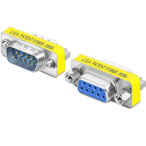 Adaptador RS232 DB9 Hembra A Macho, Acoplador DB9, Adaptador De Cambiador De Género RS-232 - RS-485 - TTL - DB9, Conector Serie Hembra A Macho, RS232 Plug 9 Pin