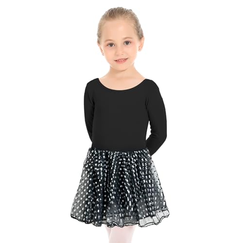 Phineein Girls' Long Sleeve Criss-Cross Back Dance Leotard with Dress Cutout Back4