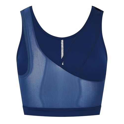 Image of Reebok Women's Polyester Blend Solid Fitted Crop Non-Padded Bra