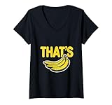 donna cool that's bananas graphic funny banana design maglietta con collo a v