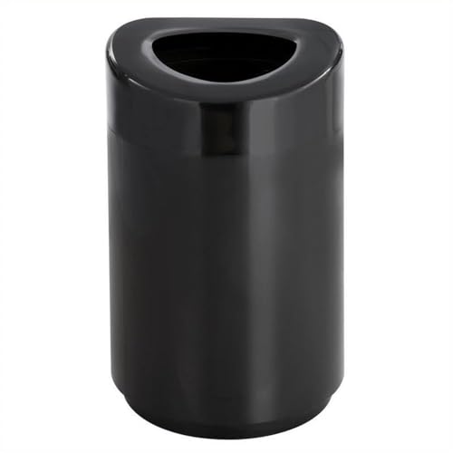 Pemberly Row Modern Open Top Receptacle - 30 Gallon in Black