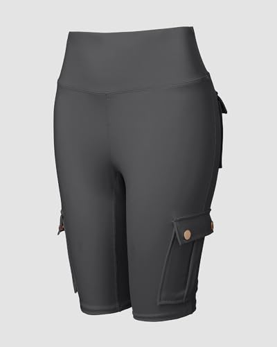 ​​Womens Tummy Control Butt Lifting Active Pants with Flap Pocket High Waist Stretchy Cargo Summer Causal Daily Yoga Workout4