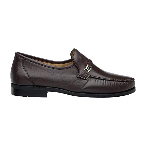 Sapato Social Couro Jacometti 077 Masculino Forro Couro Clássico Café 42