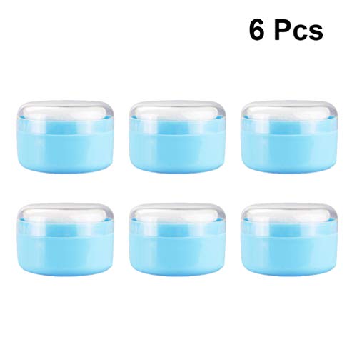 PixNOR — 6 peças de esponja de pó para cosméticos corporais de bebê, capa transparente para esponja