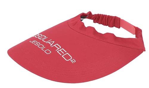 DSQUARED2 Unisex Iconic Logo Patch Visor Cap Kappe Tennis Golf Hat Sonnenblende