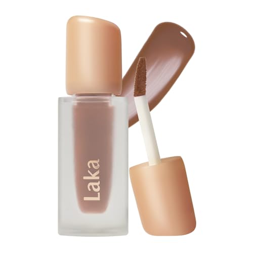 Laka Fruity Glam Tint | Glowing Korean Lip Tint with Hydrating Lightweight Texture | Buildable Color, Non-Sticky High Shine Gloss | K-Beauty Korean Makeup | #144 Pistachio, 0.15oz