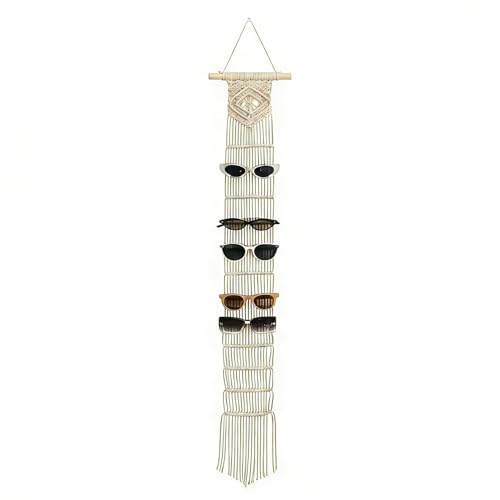 Wellshine Macrame Sunglasses Holder Wall Organizer