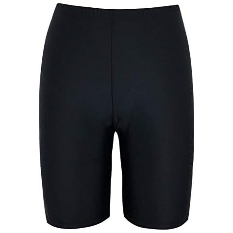 Firpearl Women Swim Shorts UV Sport Board Shorts Swimsuit Bottom Tankini US 10 Black Cover