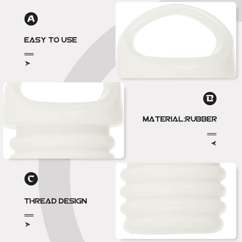 Tapón de goma OUNONA blanco para mantener tu balde de limpieza impecable 4