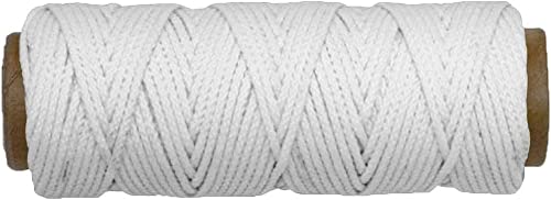 Amig - Rouleau de corde blanche tressée en polypropylène Mod.20180 | Bobine de cordon multifonction résistante et douce idéale pour l'artisanat, l'artisanat, la décoration ou le bricolage | Dimensions