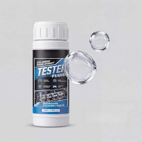 Image of Head Gasket Test Fluid, Combustion Leak Detection 100ml, Engine Leak Down Tester Solution, Coolant Tester for Car Motorcycle Truck Gasoline,1pc