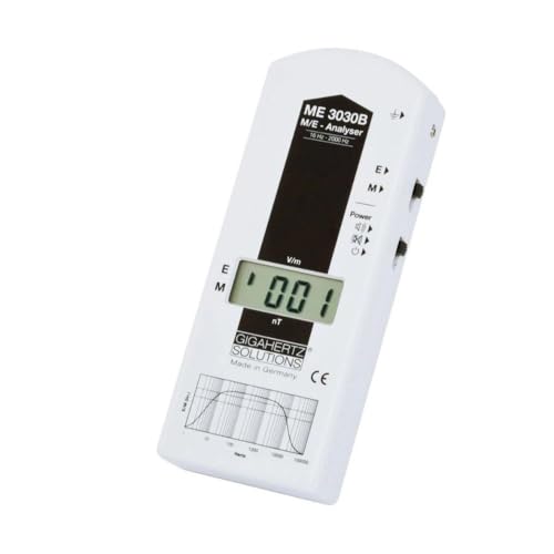 Gigahertz Solutions Medidor de CEM ME3030B | Baja frecuencia | 16Hz 2kHz | Medidor de Electrosmog para una medición fiable y precisa | Intensidad de campo eléctrico y magnético | Fabricado en Alemania