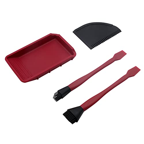 Kit de colle en silicone 4pcs avec brosses et grattoir pour bois