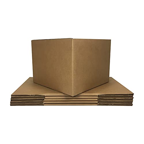 Image of Amazon Basics Cardboard Moving Boxes for Packing and Shipping, Large Size, 20 inch x 20 inch x 15 inch, Brown, 6-Pack