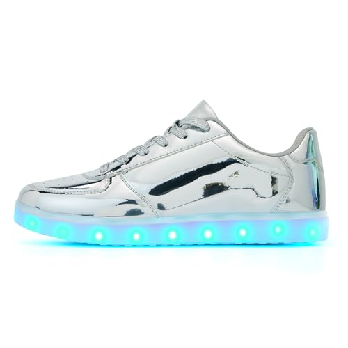 Shinmax Light Up Shoes OEKLA Unisex LED Shoes - Fashion Light Up Sneakers, Breathable USB Charging Glowing Luminous Shoes...