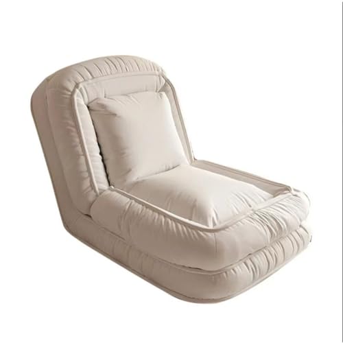 Sofás y sillas plegables para perezosos,Silla de aterrizaje, Sofá cama,Sofá de un solo asiento,El sofá y la cama de los perezosos, Tumbonas ajustables de 5 plazas en la Sala de estar ( Color : White )