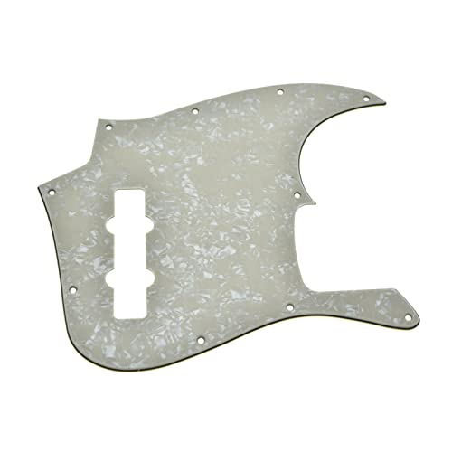 BIPROS Compatible avec gaucher JB Jazz/J Bass Pickguard à gratter pour gaucher avec vis (couleur : blanc perle) - Les Beatles, Paul McCartney, John Lennon, RIngo Starr, George Harrison BIPROS Compatible avec gaucher JB Jazz/J Bass Pickguard à gratter pour gaucher avec vis (couleur : blanc perle) – Image 4