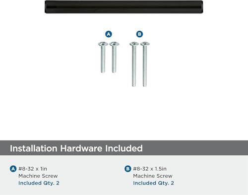 Image of Amerock 3 inch Bar Pulls Black Bronze Drawer Pull | 3 inch (76mm) Center-to-Center Mounting Distance and 5-3 /8 inches Overall Length, Durable Carbon Steel Cabinet Hardware