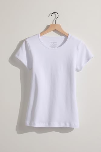 Women's Luxe 100% Organic Pima Cotton Short Sleeve Jewel Neck Tee4