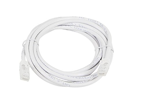Monoprice Cat5E Ethernet Patch Cable - 10 Feet - White | Snagless Rj45, Stranded, 350Mhz, Utp, Pure Bare Copper Wire, 24Awg - Flexboot Series #TOP1