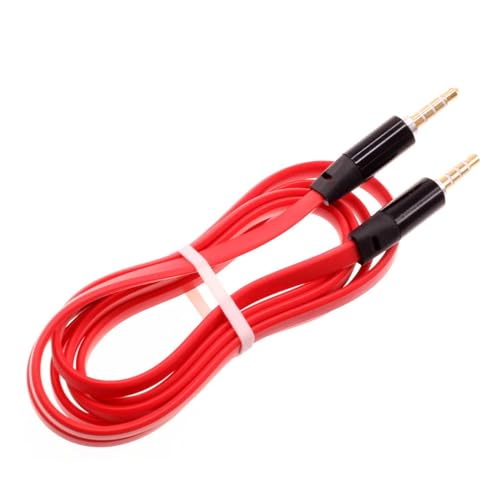 Cable Auxiliar Jack 3.5mm Rojo 0.91 m