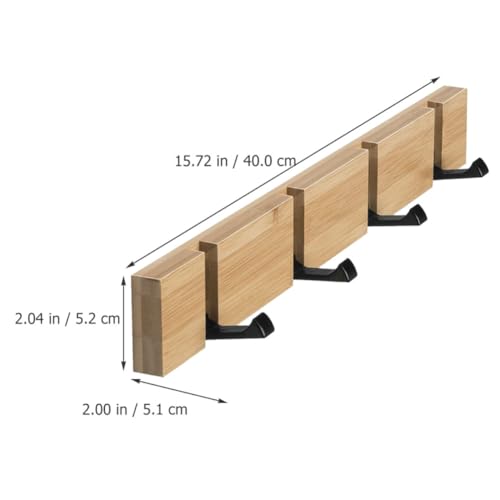 Perchero de pared Toddmomy con 4 ganchos de aluminio para colgar chaquetas 3
