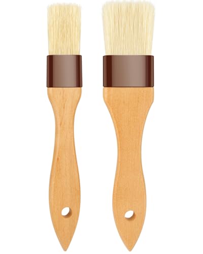 Pastry Brush-Basting Brush for Cooking,2 Pc Boar Bristles Food Brush