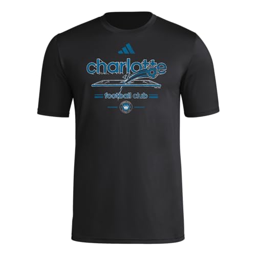 adidas Men's Charlotte FC Vintage World Pre-Game Short Sleeve T-Shirt