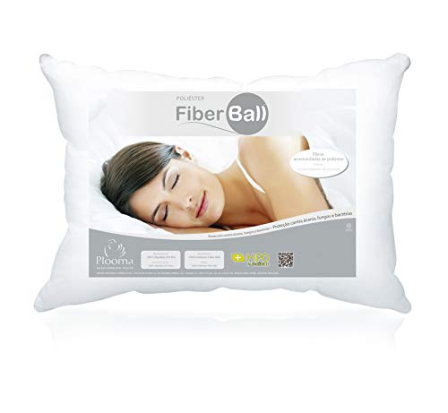 Travesseiro Poliéster Fiber Ball 50x70 Plooma branco Poliéster Fiber Ball