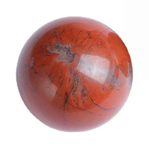 SUPBEI Bola de Cristal de Jasper Rojo Natural Escultura de Esfera de Piedra Pulida para Bola Decorativa, fotografía de lensas, adivinación de miradas o Feng Shui,0.79in(2cm)