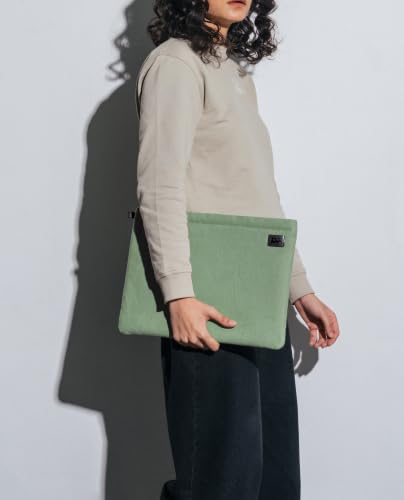 Image of DailyObjects Solid Skipper Sleeve | Stylish Durable Poly Cotton Canvas Material for Laptops & iPads | Zip Closure & Soft Cotton Inner Lining with Printed Slip Pockets