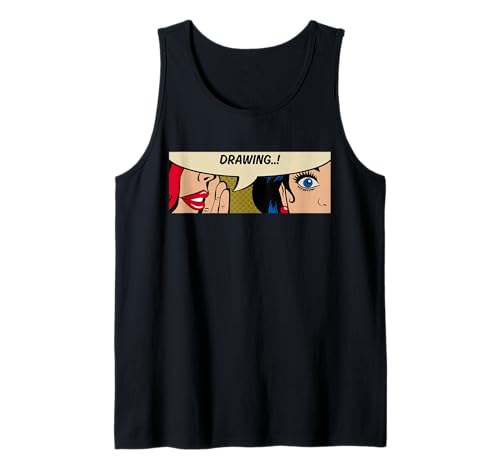 Dibujo - Mujeres Susurrando - Dibujo - Comic Camiseta sin Mangas
