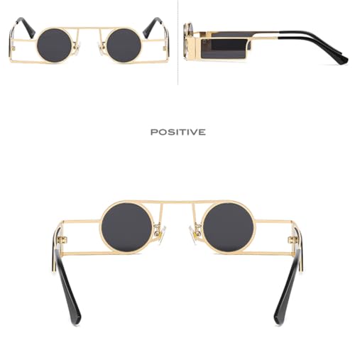 Round Sunglasses Women Men PC Frame Alloy Metal Frame Sunglasses UV4003