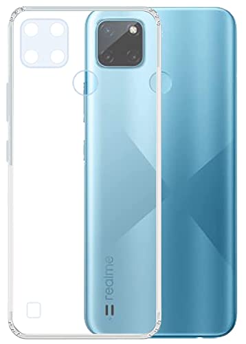 Image of COVERBLACK Rubber Silicone Back Cover for Oppo Realme C21Y - Transparent