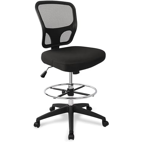 HYLONE Adjustable Chair for Exam Rooms, Labs, Doctor and Dentist Offices. Easy to Clean! 17"-22" Seat Height NO FOOTRING (Low Desk Height, Black) Cover