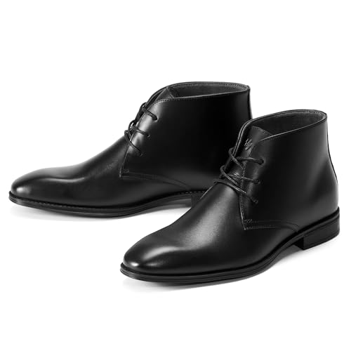Image of Holy dove Men's Lightweight Dress Boots Leather Ankle Oxford Boot
