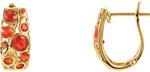 Mexican Fire Opal Earrings