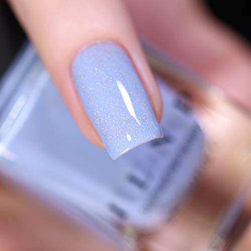 Image of ILNP Carried Away - Creamy Periwinkle Blue Holographic Jelly Nail Polish