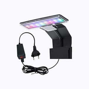 Aquarium Beleuchtung Aquarium Led Lampe, 3 Farben Licht Aquarium Licht Led Aquarium LED Beleuchtung 220V 6W Nano Aquarium Beleuchtung für Wasserpflanzen undFische (1)