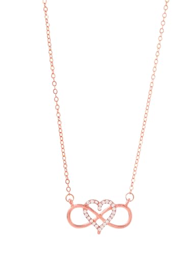 Image of Yellow Chimes Necklace for Women | Fashion Rosegold Plated Necklace for Girls | Infinity Charm Pendant Chain