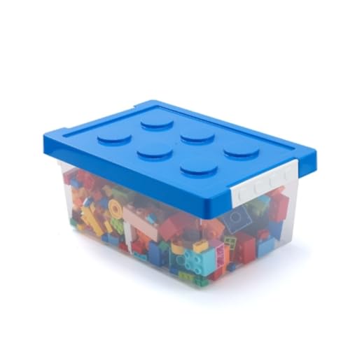 Tuyiutm おもちゃ収納ボックス 子供用 積み木 積み木分類バスケット スナック収納ボックス プラスチック収納バケツ 大容量 子供用 小物収納ボックス (ブルー)