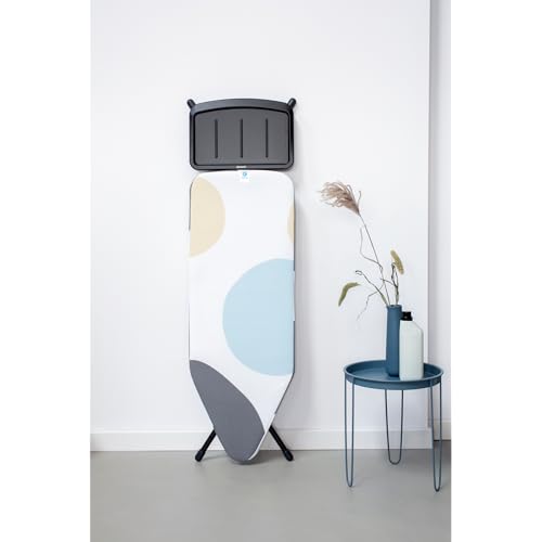 Image of Brabantia XL Comfort Ironing Board with Solid Steam Generator Rest | Large (Size C) | Fairtrade Bubbles Cover | Adjustable Height (27-38 inch), XL Rest, Easy Fold, Anti-Collapse Lock, Non-Slip Feet