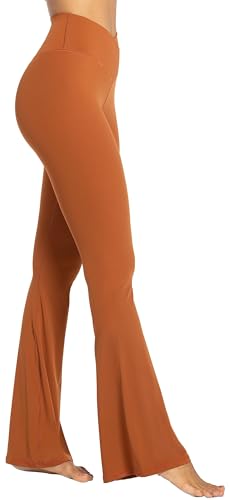 Image of Sunzel Flare Leggings, Crossover Yoga Pants with Tummy Control, High-Waisted and Wide Leg
