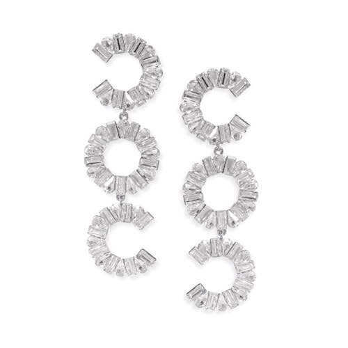 Rubans Silver Plated Long Shoulder Duster Dazzling Earrings with Crystal Stone Detailing for Women and Girls, Perfect for Parties and Special Occasions (B0D6GLSS85) Amazon Price History, Amazon Price Tracker