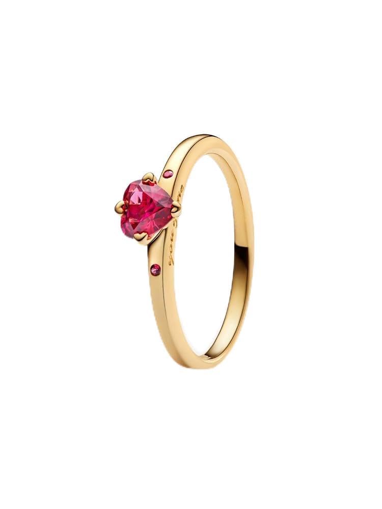 Anello Placcato Oro 14k con cerries Jubilee Red Crystal